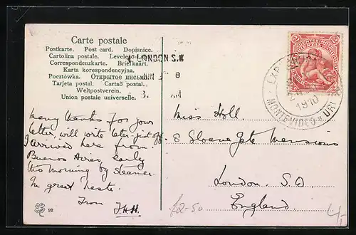 AK Montevideo, Vista parte Sud