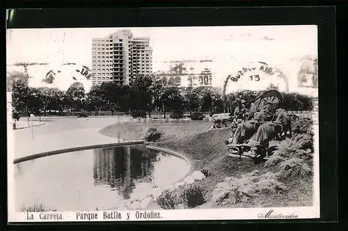 AK Montevideo, La Carreta cerca del estanque