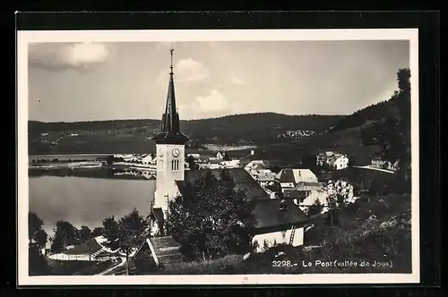 AK Le Pont, Vue générale, vallée de Joux