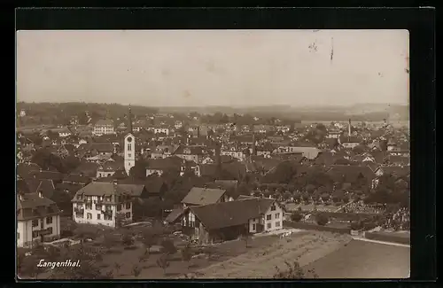 AK Langenthal, Panorama aus der Vogelschau