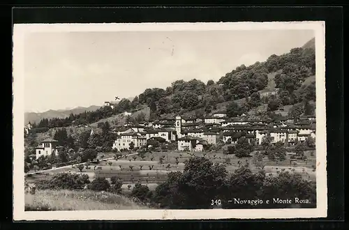 AK Novaggio, Panorama mit Monte Rosa