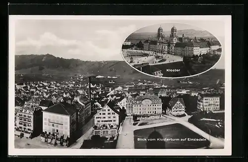 AK Einsiedeln, Kloster, Panorama vom Klosterturm aus gesehen
