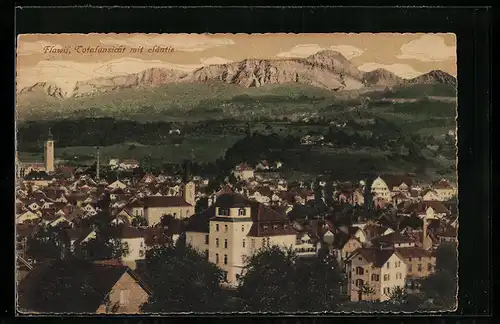 AK Flawil, Ortpanorama mit Säntis