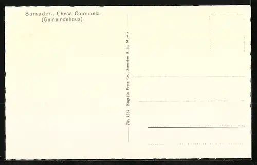 AK Samedan, Chesa eumünela, Gemeindehaus
