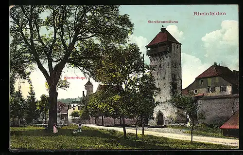 AK Rheinfelden, Obertorturm und Storchennestturm