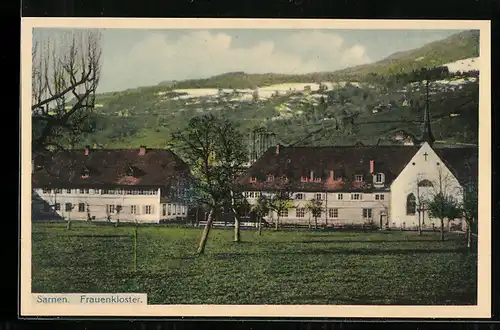 AK Sarnen, Frauenkloster mit Umgebung