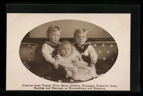 AK Erbprinz Ernst August, Prinz Georg Wilhelm, Prinzessin Friederike Luise, Herzöge und Herzogin zu Braunschweig