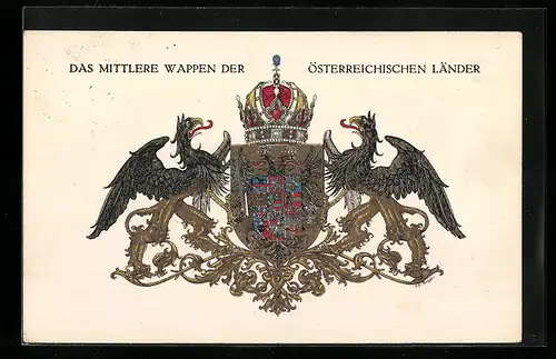 AK Rotes Kreuz Nr. 285: Das mittlere Wappen der Österreichischen Länder