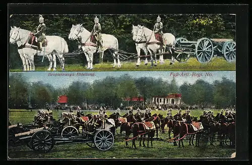AK Bespannungs-Abteilung - Fuss-Artl.-Regt. No. - Artillerie