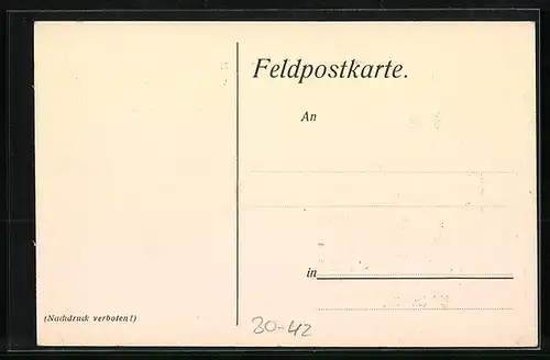 Künstler-AK Mit Gott für Kaiser und Vaterland!, Psalm 121, Sparenberg bei Bielefeld 1914 /15