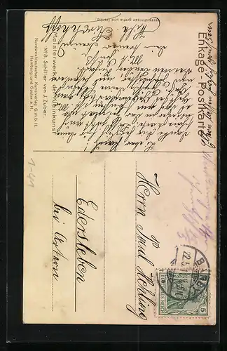 AK Portrait des Dichters Schiller