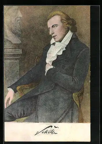 AK Portrait des Dichters Schiller