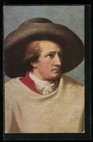 AK Porträtbild von Goethe mit Hut