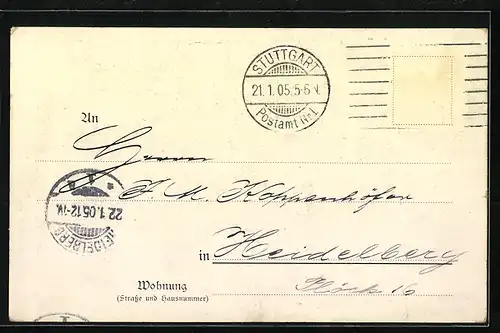 AK Stuttgart, Schlossplatz aus der Vogelschau