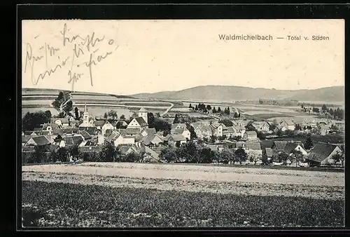 AK Waldmichelbach, Totalansicht von Süden