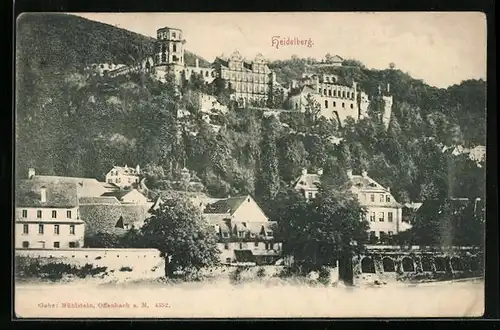 AK Heidelberg / Neckar, Blick auf das Schloss