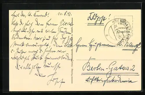 AK Höchstadt a. Aisch, Aischbrücke mit altem Schloss