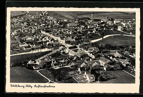 AK Vilsbiburg / Ndby., Gesamtansicht, Luftaufnahme