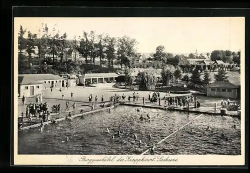AK Berggiesshübel i. Sa., städt. Schwimmbad