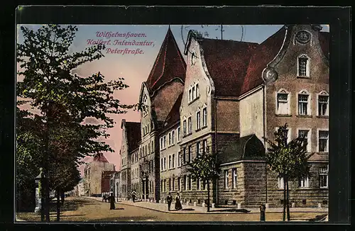 AK Wilhelmshaven, Kaiserl. Intendantur in der Peterstrasse