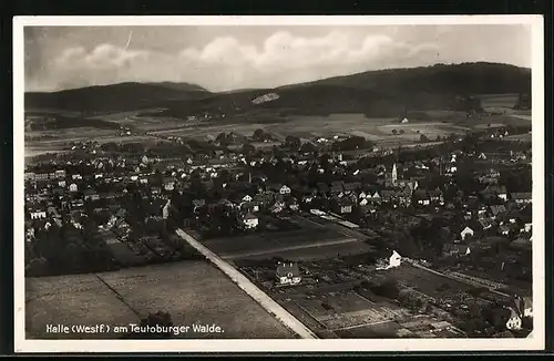 AK Halle i. W., Panorama, Luftaufnahme