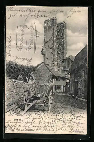 AK Einbeck, am Storchenthurm