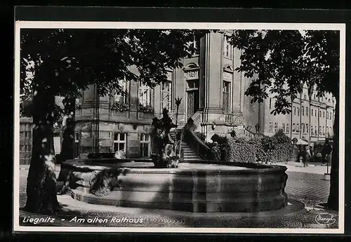 AK Liegnitz, Gabeljunge am alten Rathaus