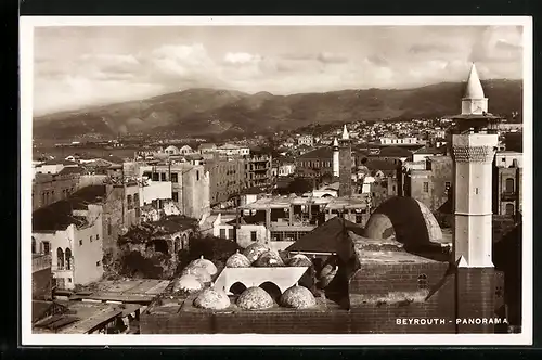 AK Beyrouth, Panorama aus der Vogelschau