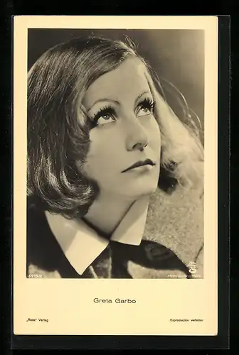 AK Schauspielerin Greta Garbo in einer Filmrolle