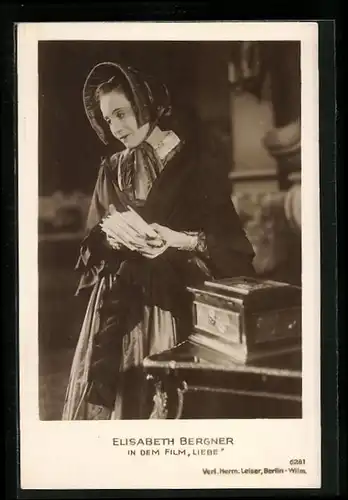 AK Schauspielerin Elisabeth Bergner in dem Film Liebe