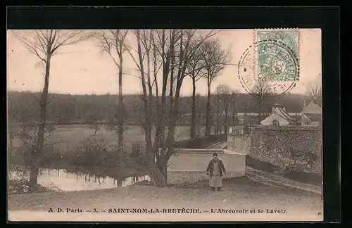 AK Saint-Nom-La-Bretêche, L`Abreuvoir et le Lavoir