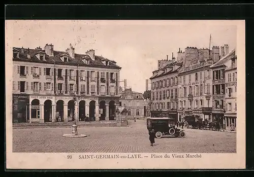 AK Saint-Germain-en-Laye, Place du Vieux Marché