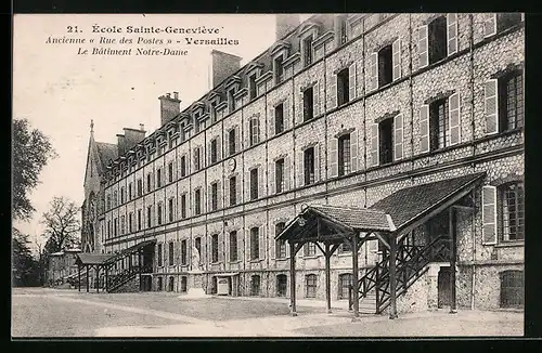 AK Versailles, Ecole Sainte-Genevieve, Ancienne Rue des Postes, La Bâtiment Notre-Dame