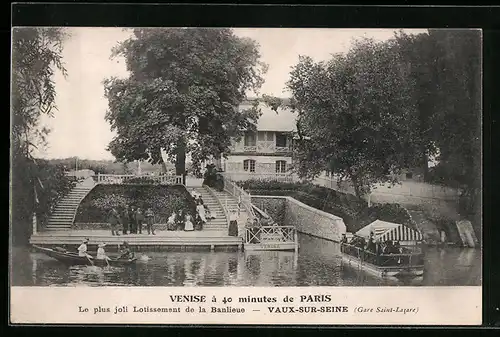AK Vaux-sur-Seine, Venise, Le plus joli Lotissement de la Banlieue