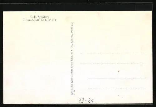 AK München, Mitglieder von Schäfers Zirkus-Stadt Liliput