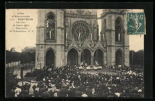 AK Pontmain, Côte d`Emeraude, Les Fêtes de Jeanne d`Arc, Bénédiction du St-Sacrement