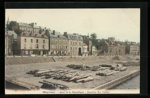 AK Mayenne, Quai de la République, Quartier des Vallées