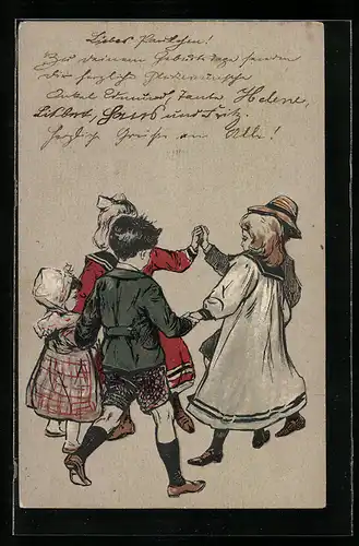 Präge-AK Kinder tanzen im Kreis