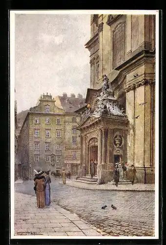 Künstler-AK Ludwig Hans Fischer: Wien, an der Peterskirche