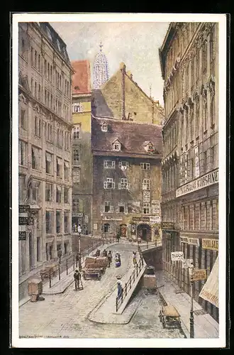 Künstler-AK Ludwig Hans Fischer: Wien, in der Sterngasse