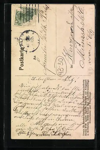 AK Soldat mit Frau beim Blumenpflücken