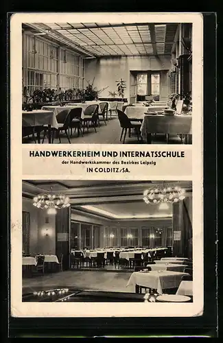 AK Colditz /Sa., Handwerkerheim u. Internatsschule der Handwerkskammer
