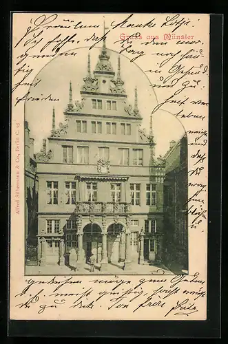 AK Münster i. W., Blick auf das Stadtweinhaus