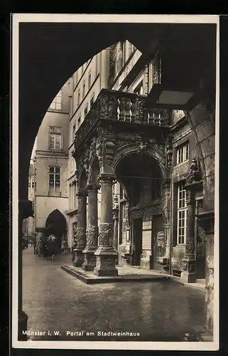 AK Münster i. W., Portal am Stadtweinhaus