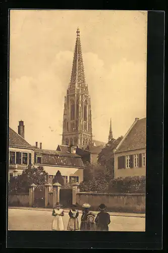 AK Münster i. W., Bürger an der Lambertikirche