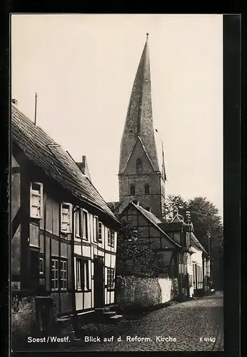 AK Soest /Westf., Blick auf d. Reform. Kirche