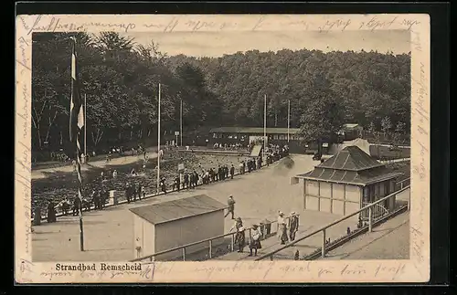 AK Remscheid, das Strandbad aus der Vogelschau