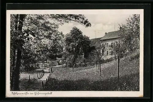 AK Steinbach b. Kesselsdorf, Gaststätte Schulzenmühle im Zschornergrund