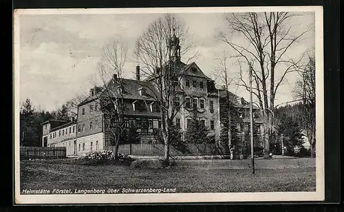 AK Langenberg über Schwarzenberg Land, Heimstätte Förstel