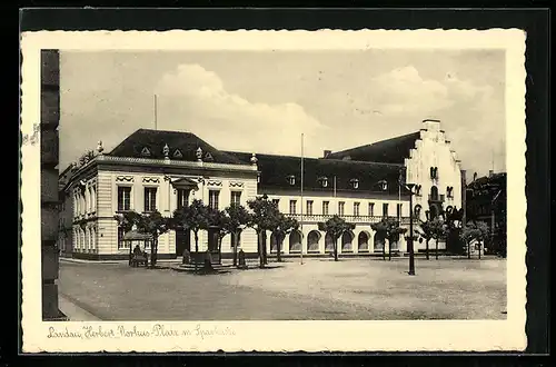 AK Landau /Pfalz, Herbert-Norkus-Platz mit Sparkasse